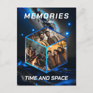 Weltraum 3D Foto Würfel Bilder Kollage Briefkaart