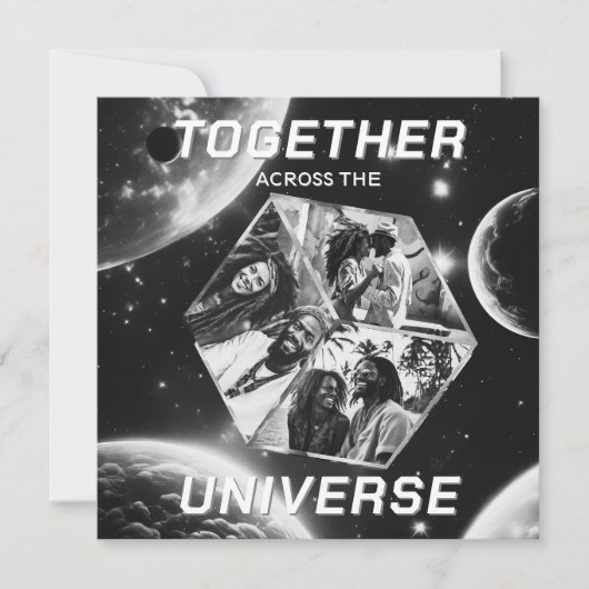 Weltraum Gruß Universum Erinnerungsfotos 3D Würfel (Voorkant)