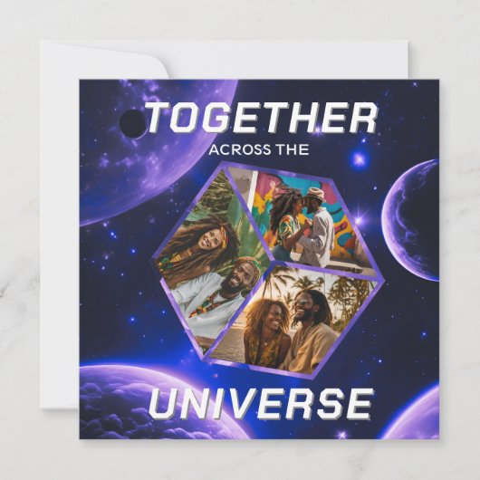 Weltraum Gruß Universum Erinnerungsfotos 3D Würfel (Voorkant)