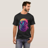 Weltraum-Schaf im Retro-Design T-shirt (Voorkant volledig)