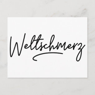 Weltschmerz, Duits Word, de Duitse Uitputting van Feestdagenkaart