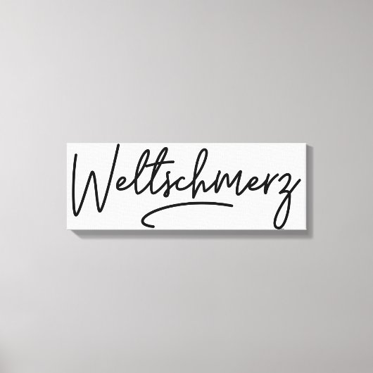 Weltschmerz, German Word, World Weariness, Duits Canvas Afdruk (Voorkant)