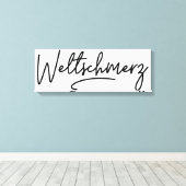 Weltschmerz, German Word, World Weariness, Duits Canvas Afdruk (Insitu (Houten vloer))