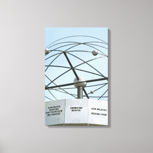 Weltzeituhr Canvas Afdruk (Voorkant)