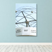 Weltzeituhr Canvas Afdruk (Insitu (Houten vloer))
