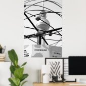 Weltzeituhr Fernsehturm Berlin No.1 Poster (Thuiskantoor)