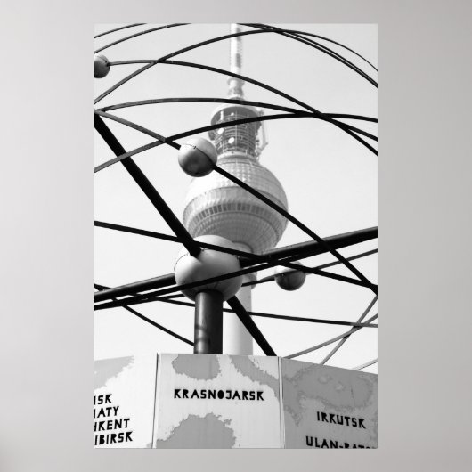 Weltzeituhr Fernsehturm Berlin No.1 Poster (Voorkant)