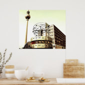 Weltzeituhr Fernsehturm Berlin Poster (Keuken)