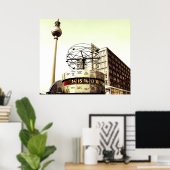 Weltzeituhr Fernsehturm Berlin Poster (Thuiskantoor)