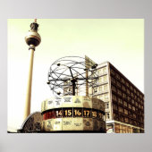 Weltzeituhr Fernsehturm Berlin Poster (Voorkant)