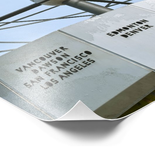 Weltzeituhr Foto Afdruk (Hoek)