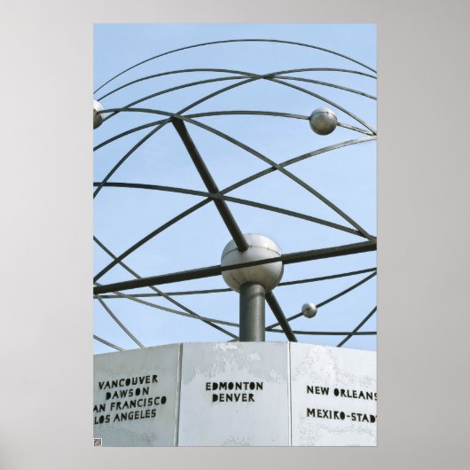 Weltzeituhr Poster (Voorkant)