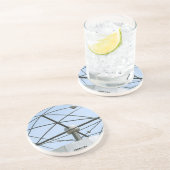 Weltzeituhr Zandsteen Onderzetter (Zijkant)