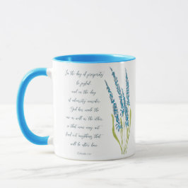Welvaart en tegenspoed blauwe bloemen mok