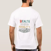 Welvaart is de basis van Mogelijkheid T-shirt (Achterkant)