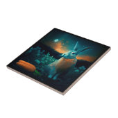 Welvaart konijn in de maan tegeltje (Zijkant)