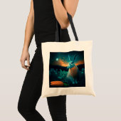 Welvaart konijn in de maan tote bag (Voorkant (product))