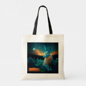 Welvaart konijn in de maan tote bag (Achterkant)