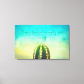 Welvaart Mantra met een minimalistisch cactuscanva Canvas Afdruk (Voorkant)