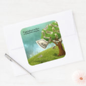 Welvaart Mantra Money Tree Square Sticker (Envelop)