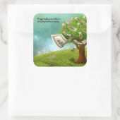 Welvaart Mantra Money Tree Square Sticker (Tas)