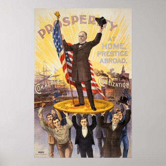 WELVAART VAN WILLIAM MCKINLEY Capitalisme  Poster (Voorkant)