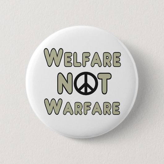 Welzijn, geen oorlog ronde button 5,7 cm (Voorkant)
