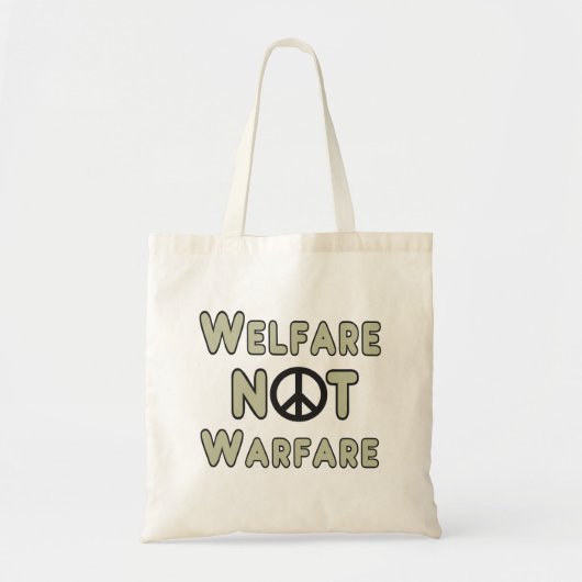 Welzijn, geen oorlog tote bag (Voorkant)