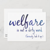 Welzijn is geen vies woord briefkaart (Voorkant / Achterkant)