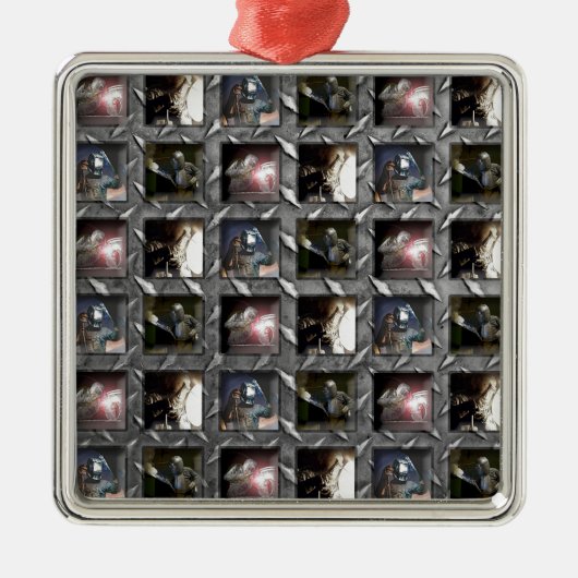 Welzijnspatroon Metalen Ornament (Voorkant)