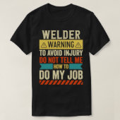 Welzijnswaarschuwing T-shirt (Design voorkant)