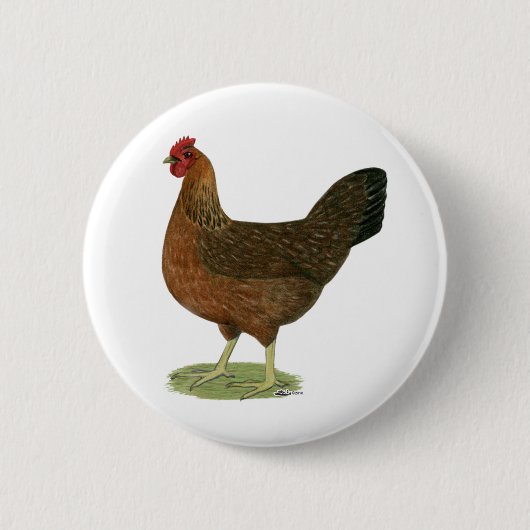 Welzomer Hen Ronde Button 5,7 Cm (Voorkant)