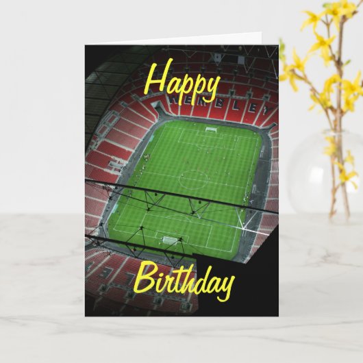 Wembley Stadium Verjaardag Kaart (Gele Bloem)