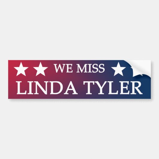 WeMissLindaTyler.png Bumpersticker (Voorkant)