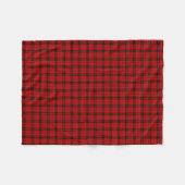 Wemyss Clan Rood en Zwart Tartan Fleece Deken (Voorkant (Horizontaal))