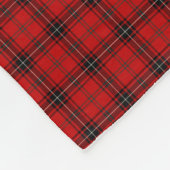 Wemyss Clan Rood en Zwart Tartan Fleece Deken (Hoek)