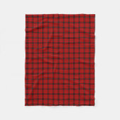 Wemyss Clan Rood en Zwart Tartan Fleece Deken (Voorkant)