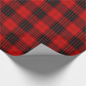 Wemyss tartan red black plaid cadeaupapier (Hoek)