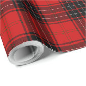Wemyss tartan red black plaid cadeaupapier (Rol Hoek)