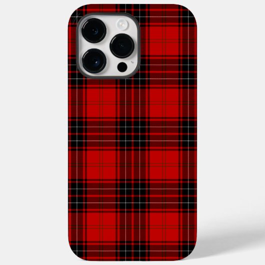 Wemyss tartan red black plaid Case-Mate iPhone case (Achterkant)