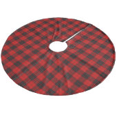 Wemyss tartan red black plaid fleece kerstboom rok (Gekanteld)