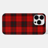 Wemyss tartan red black plaid iPhone hoesje (Achterkant horizontaal)