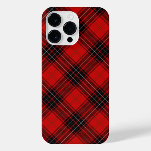 Wemyss tartan red black plaid iPhone hoesje (Achterkant)