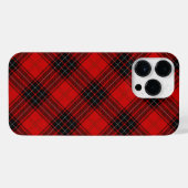 Wemyss tartan red black plaid iPhone hoesje (Achterkant horizontaal)