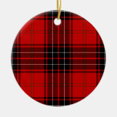 Wemyss tartan red black plaid keramisch ornament (Voorkant)