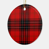 Wemyss tartan red black plaid keramisch ornament (Links)