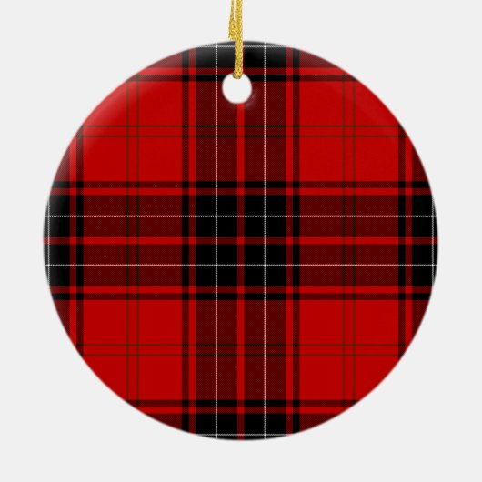 Wemyss tartan red black plaid keramisch ornament (Achterkant)