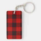 Wemyss tartan red black plaid sleutelhanger (achterkant)