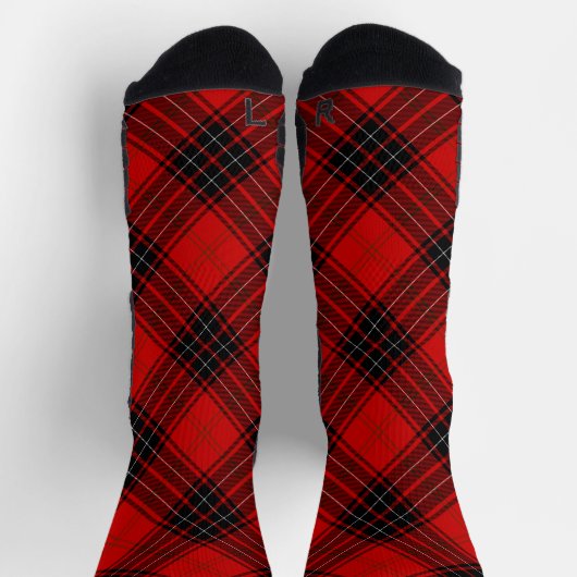 Wemyss tartan red black plaid sokken (Top)