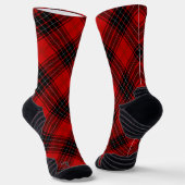 Wemyss tartan red black plaid sokken (Gebogen)